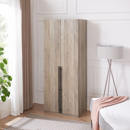 Manhattan Comfort Lee Wardrobe Closet 2.0 in Rustic Grey WC002-GY
